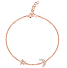 Load image into Gallery viewer, Star and Moon Chain Bracelet