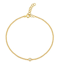 Load image into Gallery viewer, Single Bezel Diamond Bracelet