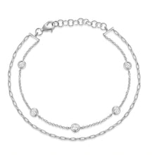 Load image into Gallery viewer, Diamonds by the Yard and Paperclip Bracelet