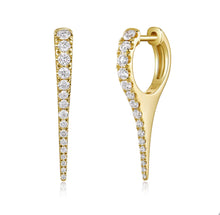 Load image into Gallery viewer, Long Diamond Spike Earrings