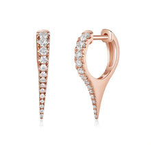 Load image into Gallery viewer, Short Diamond Spike Earrings