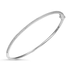 Load image into Gallery viewer, Two Row Pave Diamond Bangle