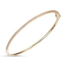 Load image into Gallery viewer, Two Row Pave Diamond Bangle