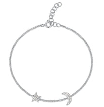 Load image into Gallery viewer, Star and Moon Chain Bracelet