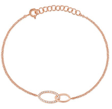 Load image into Gallery viewer, Interlocking Diamond Oval Bracelet