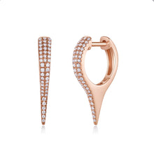 Load image into Gallery viewer, Pavè Short Diamond Spike Earrings