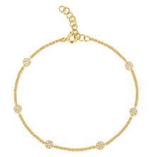 Load image into Gallery viewer, Diamond Disc Chain Bracelet