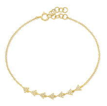 Load image into Gallery viewer, Multi Pave Triangle Bracelet