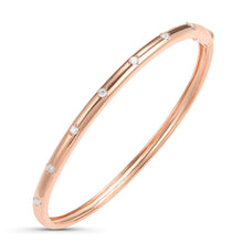 Load image into Gallery viewer, Domed Diamond Inlay Bangle
