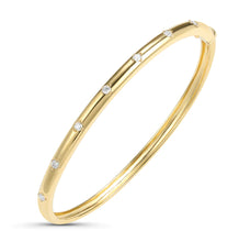 Load image into Gallery viewer, Domed Diamond Inlay Bangle