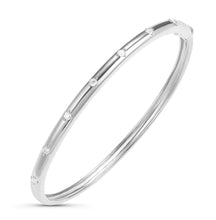 Load image into Gallery viewer, Domed Diamond Inlay Bangle