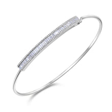 Load image into Gallery viewer, Baguette Bar Bangle Bracelet