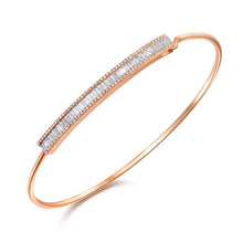 Load image into Gallery viewer, Baguette Bar Bangle Bracelet
