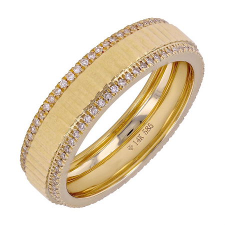 Fluted Diamond Border Pinky Ring – Suzy B Jewelry