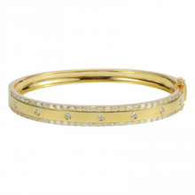 Load image into Gallery viewer, Baguette Border Bangle