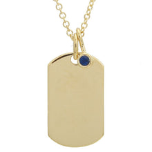 Load image into Gallery viewer, Engravable Dog Tag With Gemstone Charm
