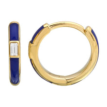 Load image into Gallery viewer, Baguette Enamel Huggies