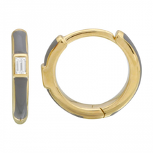Load image into Gallery viewer, Baguette Enamel Huggies