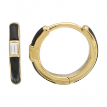 Load image into Gallery viewer, Baguette Enamel Huggies