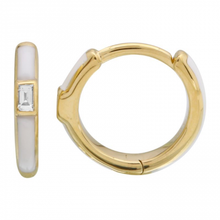 Load image into Gallery viewer, Baguette Enamel Huggies
