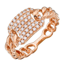 Load image into Gallery viewer, Diamond Tag Cuban Link Ring
