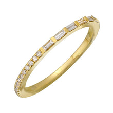 Load image into Gallery viewer, Half Baguette Half Round Diamond Ring