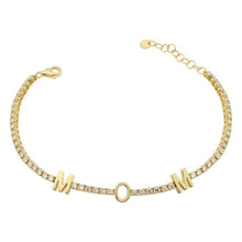 Load image into Gallery viewer, Stationed Letter Tennis Bracelet