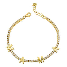 Load image into Gallery viewer, Stationed Letter Tennis Bracelet