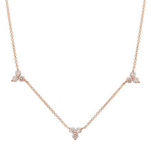 Load image into Gallery viewer, Diamond Trio Station Necklace