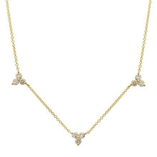 Load image into Gallery viewer, Diamond Trio Station Necklace