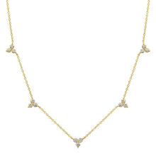 Load image into Gallery viewer, Diamond Trio Station Necklace