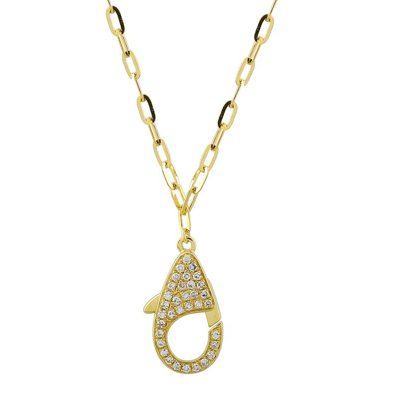 Diamond Clasp on Chain Link Necklace