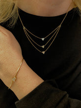 Load image into Gallery viewer, Triple Layer Pave Heart Necklace