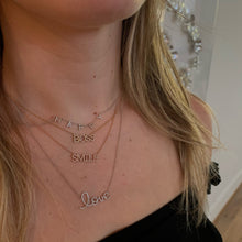 Load image into Gallery viewer, Pave Block Happy Necklace