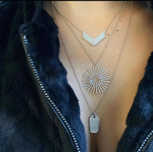 Load image into Gallery viewer, Pave Diamond Dog Tag Necklace