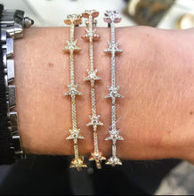 Load image into Gallery viewer, Pave Star Bangle Bracelet