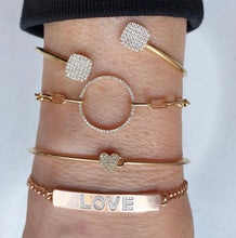 Load image into Gallery viewer, Pave Heart Bangle