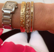 Load image into Gallery viewer, Gold Bangle with Scattered Stars