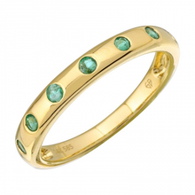 Load image into Gallery viewer, Gold Gemstone Inlay Ring