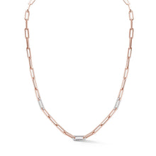 Load image into Gallery viewer, Three Diamond Station Link Necklace