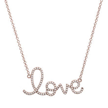 Load image into Gallery viewer, Diamond Script Love Necklace