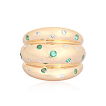 Load image into Gallery viewer, Gold Statement Ring with Scatter Gemstones
