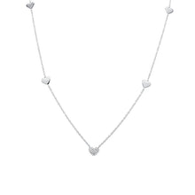 Load image into Gallery viewer, Stationed Heart Diamond Necklace