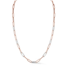 Load image into Gallery viewer, Seven Diamond Station Link Necklace
