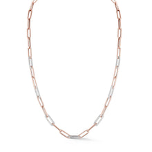 Load image into Gallery viewer, Seven Diamond Station Link Necklace