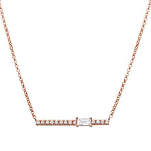 Load image into Gallery viewer, Bar Necklace with Baguette
