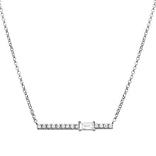 Load image into Gallery viewer, Bar Necklace with Baguette