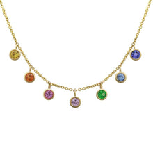 Load image into Gallery viewer, Multi Sapphire Hanging Diamonds by the Yard