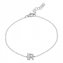 Load image into Gallery viewer, Baguette Initial Bracelet
