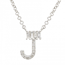 Load image into Gallery viewer, Baguette Initial Necklace
